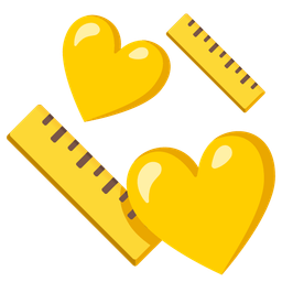 straight ruler and revolving hearts