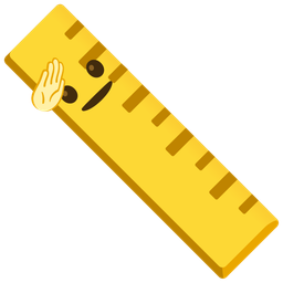 straight ruler and saluting face