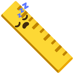 straight ruler and sleeping face