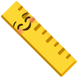 Straight ruler and Smiling face