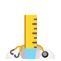 straight ruler and stethoscope