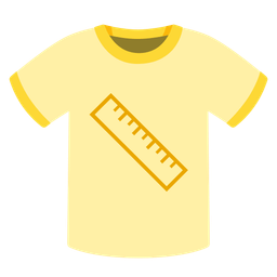 straight ruler and t-shirt