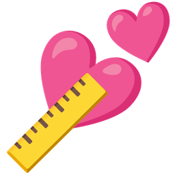 straight ruler and two hearts