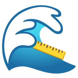 straight ruler and water wave