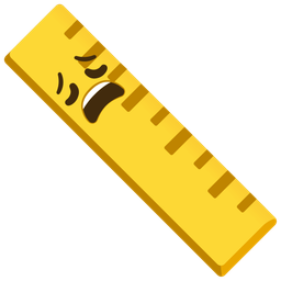 straight ruler and weary face