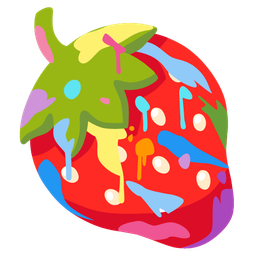 strawberry and artist palette