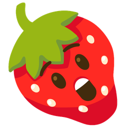 strawberry and astonished face