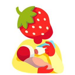 strawberry and baby bottle