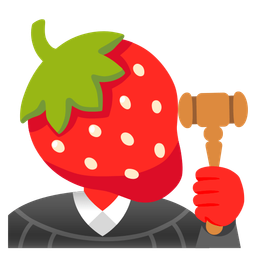 strawberry and balance scale