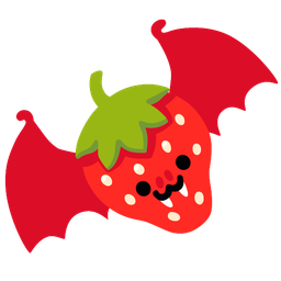 strawberry and bat