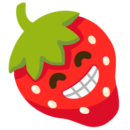 Strawberry and Beaming face with smiling eyes