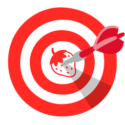 strawberry and bullseye