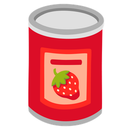 strawberry and canned food