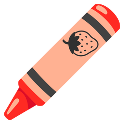 strawberry and crayon