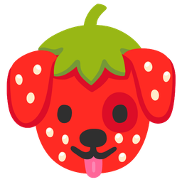 strawberry and dog face