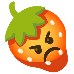 strawberry and enraged face