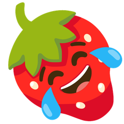 Strawberry and Face with tears of joy