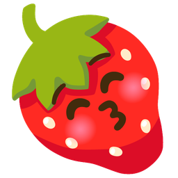 Strawberry and Kissing face with closed eyes