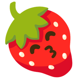 Strawberry and Kissing face with smiling eyes