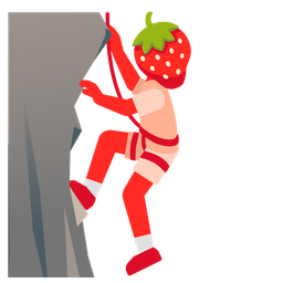 strawberry and mountain