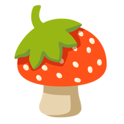 strawberry and mushroom