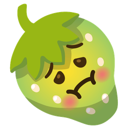 strawberry and nauseated face