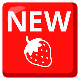 strawberry and NEW button