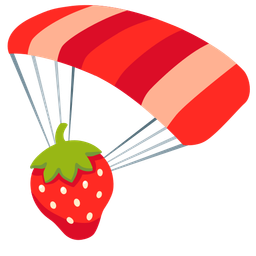 strawberry and parachute