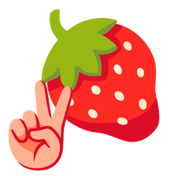 strawberry and peace symbol