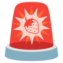 strawberry and police car light