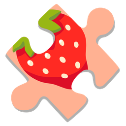 strawberry and puzzle piece