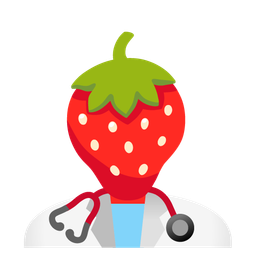 strawberry and stethoscope