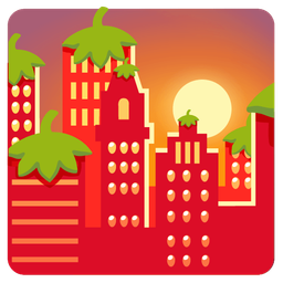 strawberry and sunset