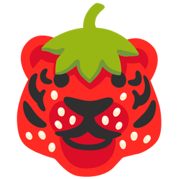 strawberry and tiger face