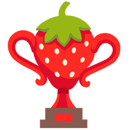 strawberry and trophy