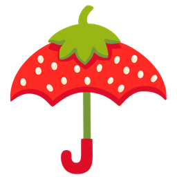 strawberry and umbrella