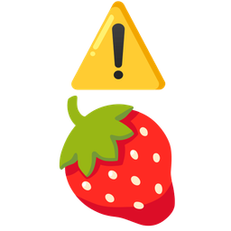 strawberry and warning