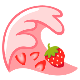 strawberry and water wave