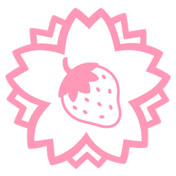 strawberry and white flower