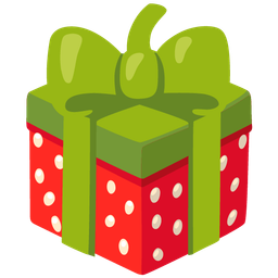 strawberry and wrapped gift