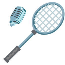 studio microphone and badminton