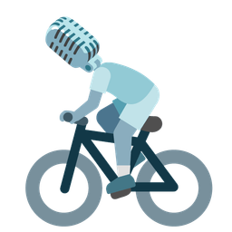 studio microphone and bicycle