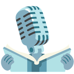 studio microphone and books