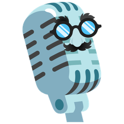 studio microphone and disguised face