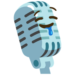 studio microphone and drooling face