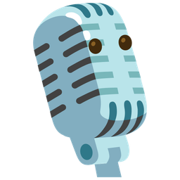 studio microphone and face without mouth