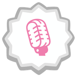 studio microphone and fish cake with swirl