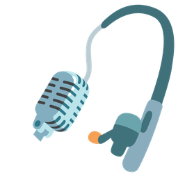 studio microphone and fishing pole