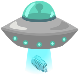 studio microphone and flying saucer