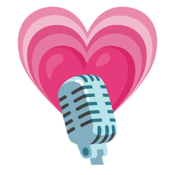 studio microphone and growing heart